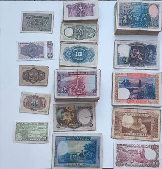 Lote Billetes Antiguos España Pesetas