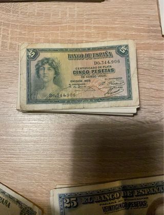 Lote Billetes Antiguos España Pesetas
