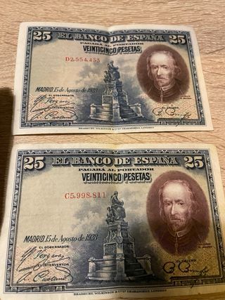 Lote Billetes Antiguos España Pesetas
