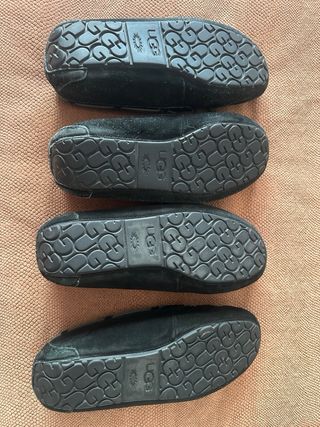 2x UGG Pantuflas Negras y Grises