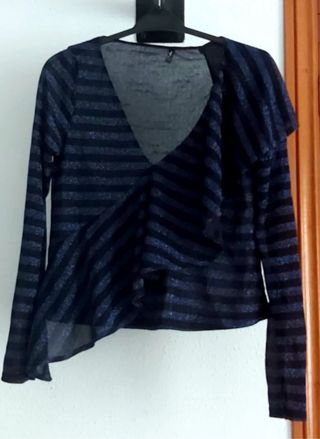 Camiseta rayas azul marino y negro Talla XL