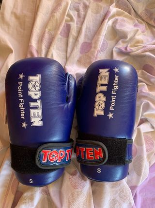 Guantes Kick Boxing Top Ten Azules Talla S