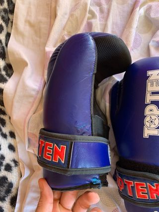 Guantes Kick Boxing Top Ten Azules Talla S
