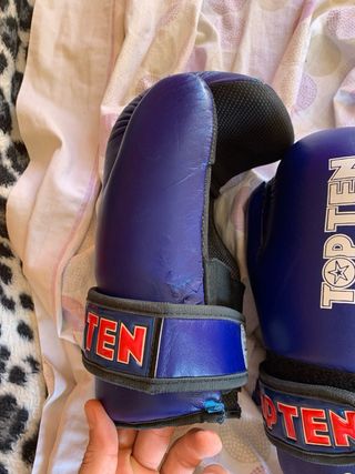 Guantes Kick Boxing Top Ten Azules Talla S