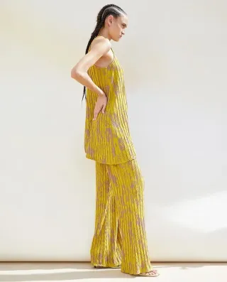 Conjunto Top halter y Pantalón palazzo de Sfera