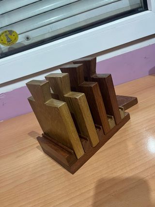 Posavasos de madera artesanal