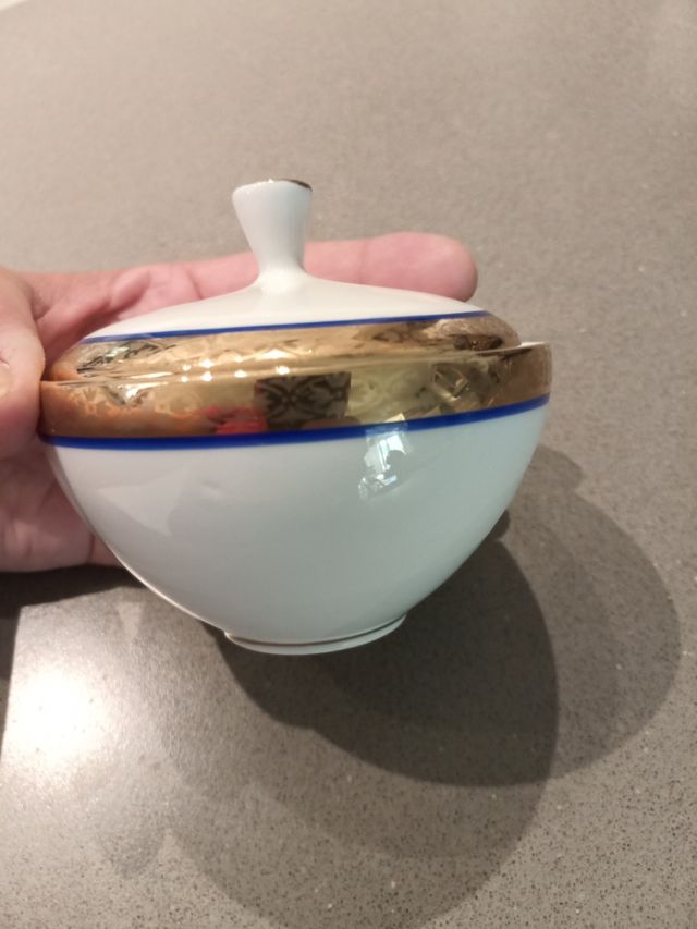 Zuccheriera Bavaria bianco blu oro