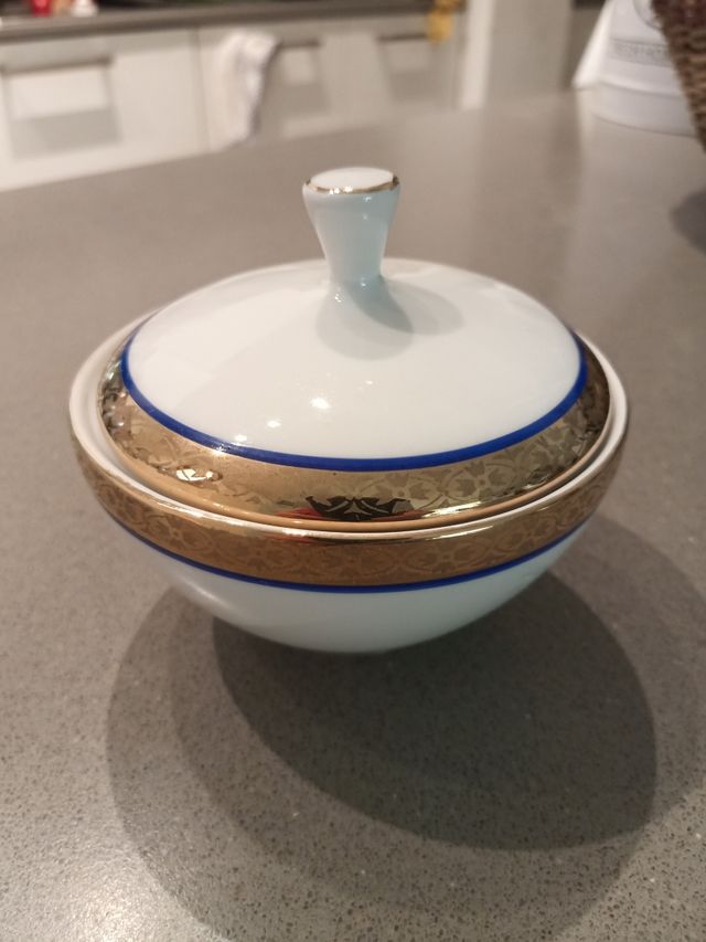 Zuccheriera Bavaria bianco blu oro