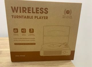 Tocadiscos Inalámbrico Bluetooth Naranja