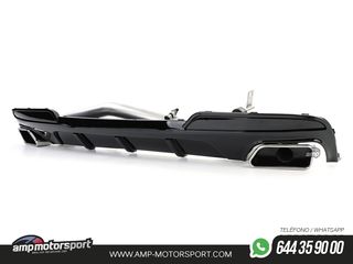 DIFUSOR TRASERO BRILLO BMW SERIE 5 F10/F11 + CONVERSIÓN A DOS SALIDAS V8