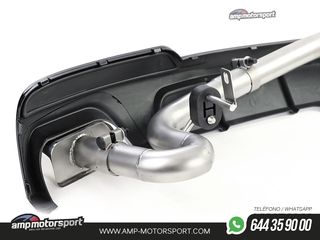 DIFUSOR TRASERO BRILLO BMW SERIE 5 F10/F11 + CONVERSIÓN A DOS SALIDAS V8