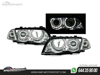 FAROS DELANTEROS OJOS DE ANGEL PARA BMW SERIE 3 E46 / BERLINA / TOURING