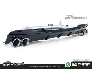 DIFUSOR TRASERO BRILLO BMW SERIE 5 F10/F11 + CONVERSIÓN A DOS SALIDAS