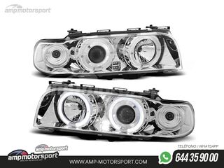 FAROS DELANTEROS OJOS DE ANGEL PARA BMW SERIE 7 E38