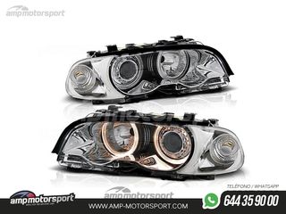 FAROS DELANTEROS OJOS DE ANGEL PARA BMW SERIE 3 E46 / COUPE / CABRIO
