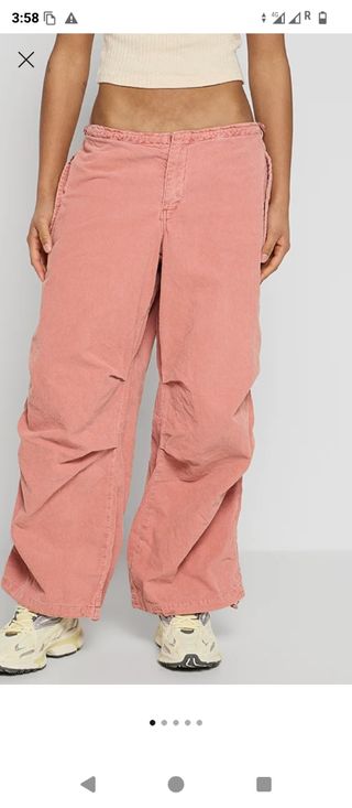 Pantalones anchos rosa T. 36