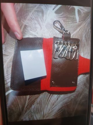 Portachiavi in pelle marrone