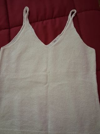 Jersey Mango tirantes blanco. Talla S.