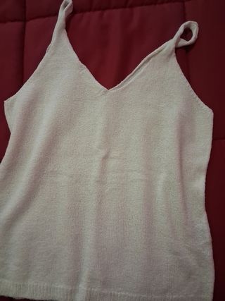 Jersey Mango tirantes blanco. Talla S.