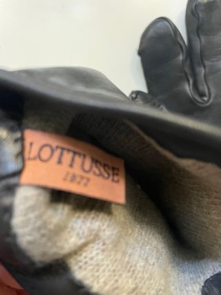 Guantes Lotusse Piel y Lana Merino Negros