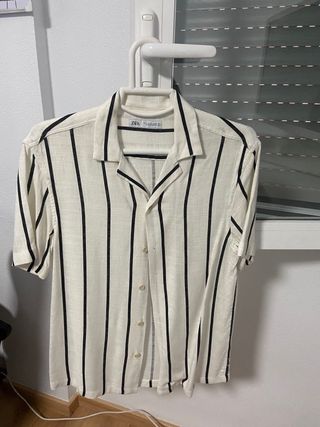 Camisa Zara Rayas Verticales Talla S