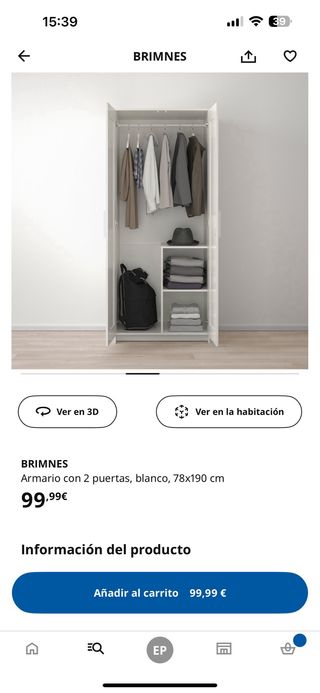 Armario 2 puertas Brimnes Ikea