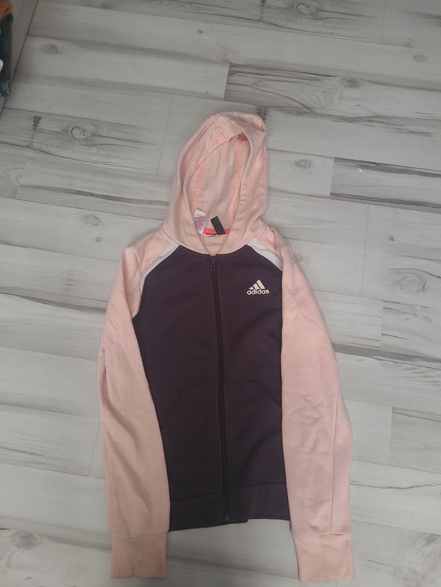 Sudadera Adidas rosa y morada T.11-12