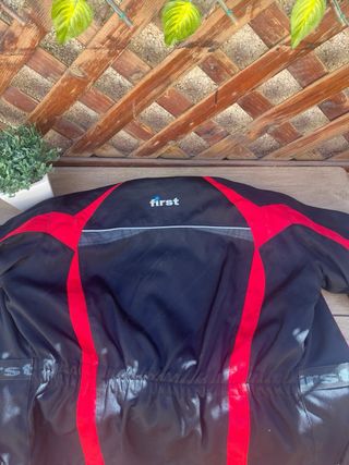 Chaqueta Moto First Negra y Roja Talla XL
