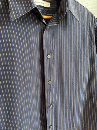 Camisa Calvin Klein azul rayas M