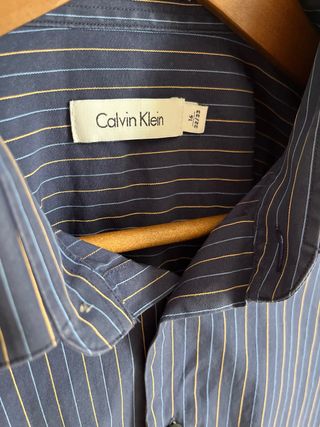 Camisa Calvin Klein azul rayas M
