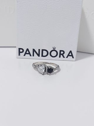 Anillo Pandora Corazón Doble