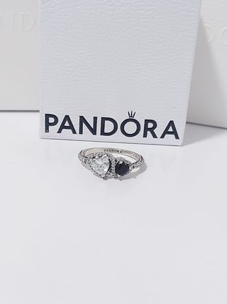 Anillo Pandora Corazón Doble