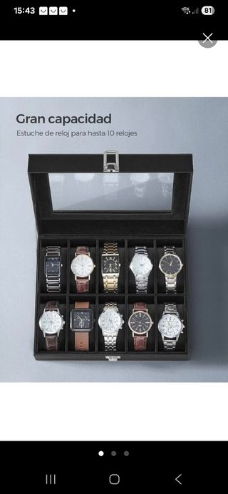 Estuche para 10 relojes