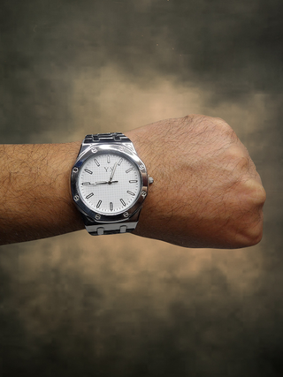 Orologio Uomo Octagon 43mm Silver White