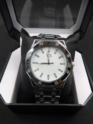 Orologio Uomo Octagon 43mm Silver White
