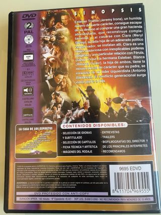 DVD La Casa de los Espíritus