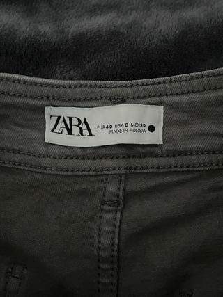 Pantalón Zara Gris Talla 40