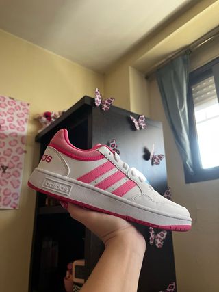 Zapatillas Adidas Blancas y Rosas 38 Nuevas