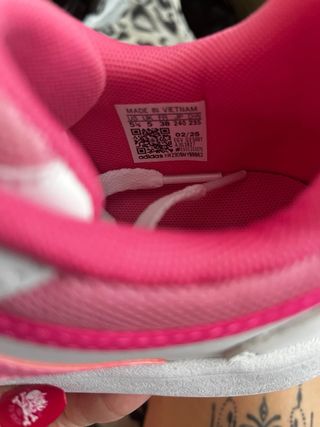 Zapatillas Adidas Blancas y Rosas 38 Nuevas