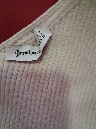 Top tirantes canalé blanco roto
 Talla M. 