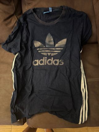 Camiseta Adidas Azul con Logo Trefoil