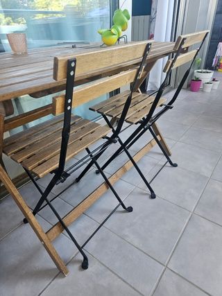 Sillas de terraza madera y metal