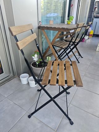Sillas de terraza madera y metal