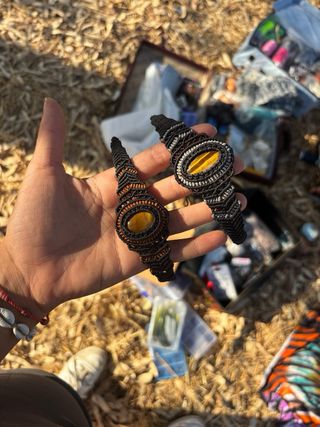 Pulseras Macramé con Piedra Ojo de Tigre