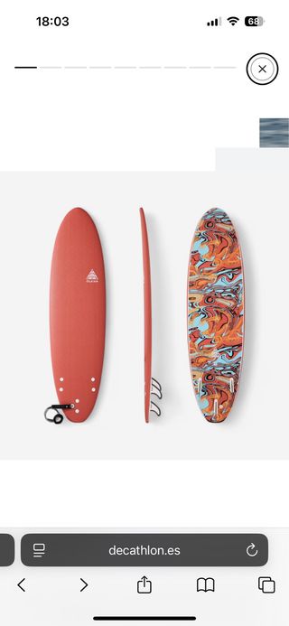 Tabla de surf espuma OLAIAN sin usar (7’55- <65kg)