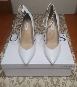 Zapatos Guess Piel Tacón Transparente