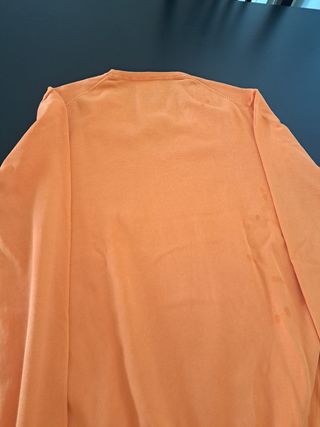 Jersey Massimo Dutti cuello pico naranja caballero