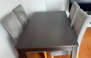 Mesa de comedor con 4 sillas,sofa cama con arcón