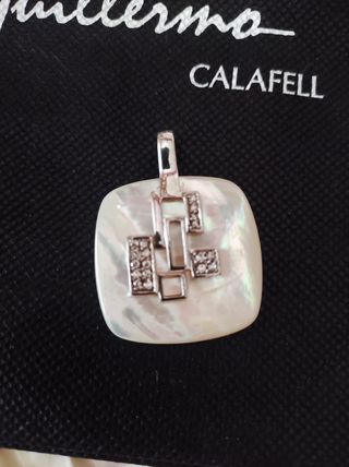 Colgante Plata Nácar y Circonitas