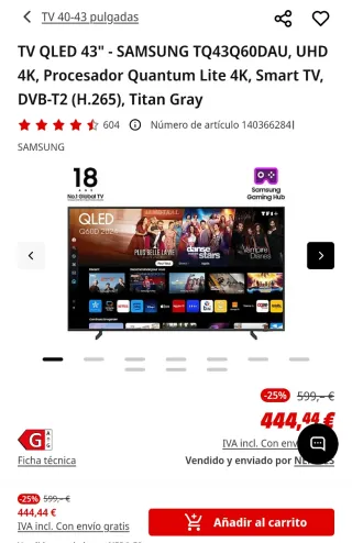 TV Samsung QLED 43